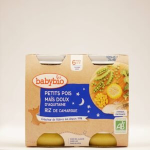 Babybio Puree Petits Pois Mais Riz 200g X2