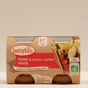 Babybio Puree Pomme Fraise 130gx2