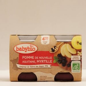 Babybio Puree Pomme Myrtille 130gx2