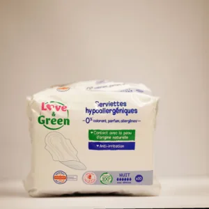 Love & Green Serviettes Nuit Hypoallergeniques X10