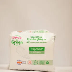 Love & Green Serviettes Super Hypoallergeniques X12 Absorption Super