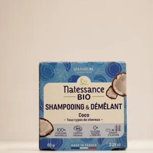 Natessance Shampoing Solide & Demelant Coco Bio 65g