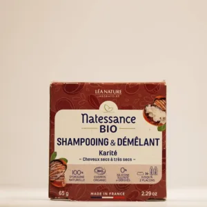 Natessance Shampoing Solide & Demelant Karite Bio 65g