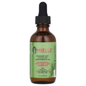 Mielle, Huile fortifiante pour le cuir chevelu et les cheveux, Romarin et menthe, 59 ml